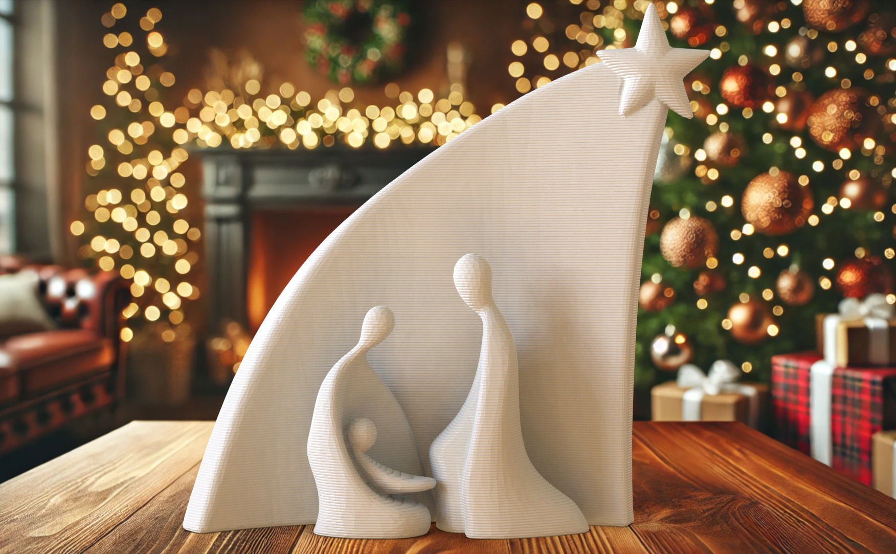 Minimalistic Nativity Scene